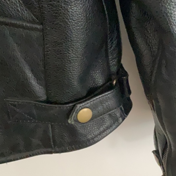 Motorcycle thick leather jacket vintage biker - Picture 13 of 16